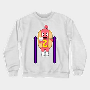 Hotdog Bodybuilder Pull ups Fitness Crewneck Sweatshirt